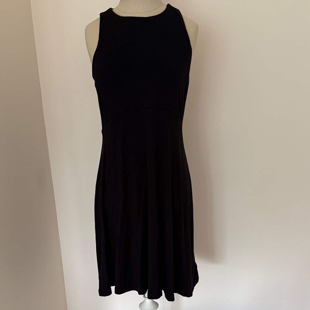 Athleta Classic Black Midi Dress